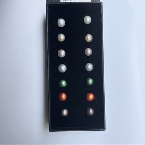 Freshwater Pearl Earrings in Silver (Set of 7)